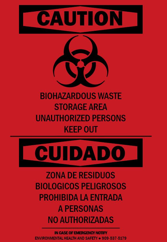 Biohazardous Waste Environmental Health and Safety CSUSB